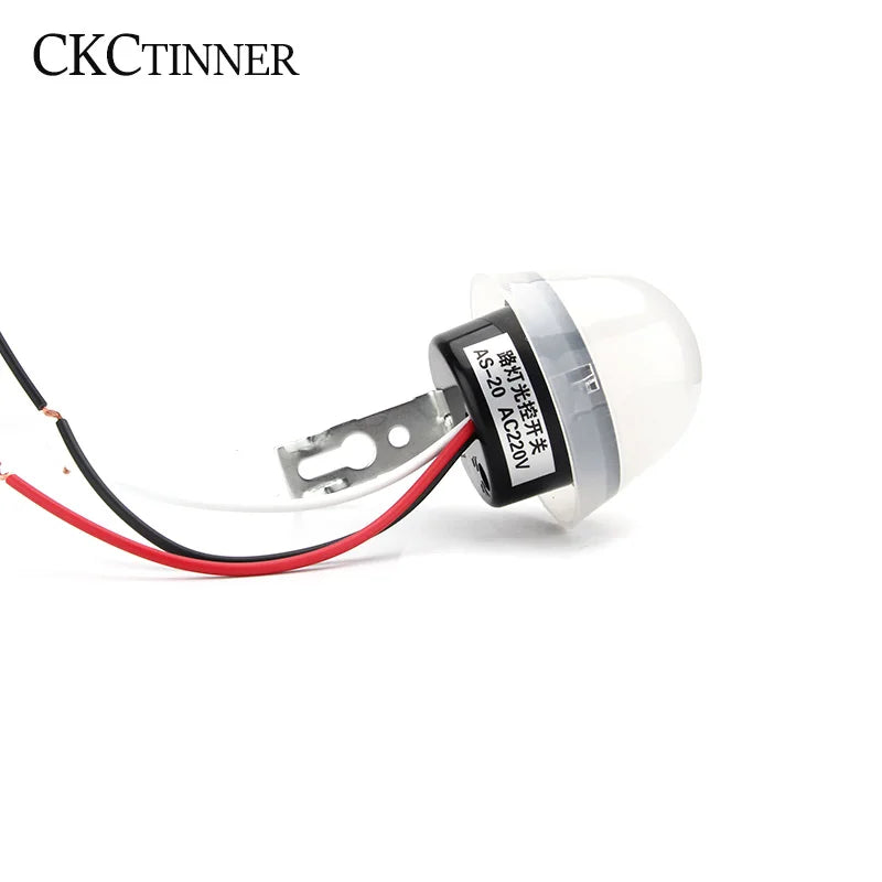 AS-20 Photocell Light Switch – Auto Dusk-to-Dawn, 110V/220V/DC12V Photocell Sensor Switch Axl