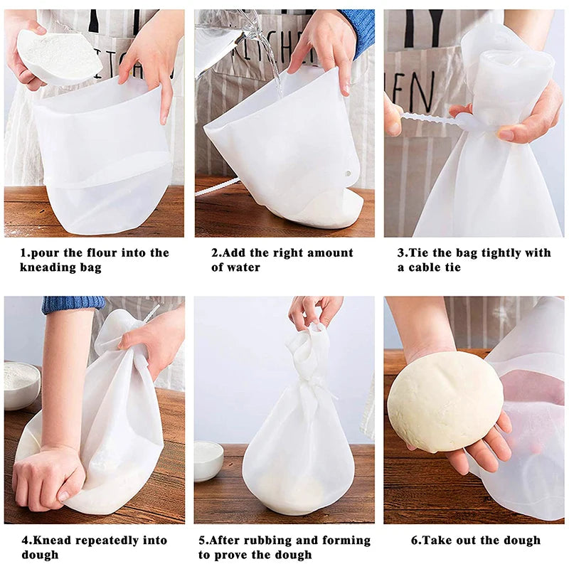 Silicone Kneading Dough Bag – Bread, Pizza & Pastry Mixer Silicone Dough Bag Axl