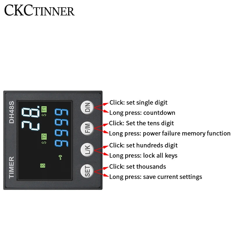 DH48S Programmable Time Delay Relay 24V/220V + Socket Base Programmable Time Relay Axl