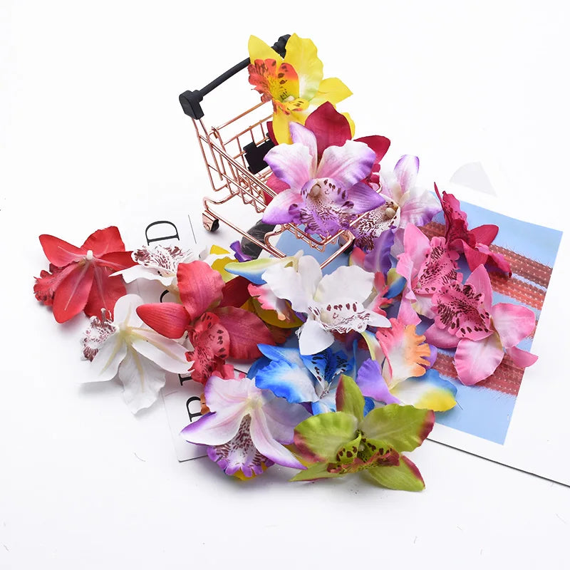 Silk Butterfly Orchid Artificial Flowers 20/50 Pcs – Wedding Décor Artificial Flowers Axl