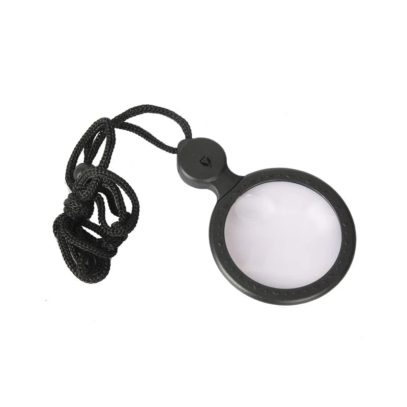 Handheld Magnifier with LED Light – 4X 8X Double Lens Loupe LED Magnifying Glass Axl