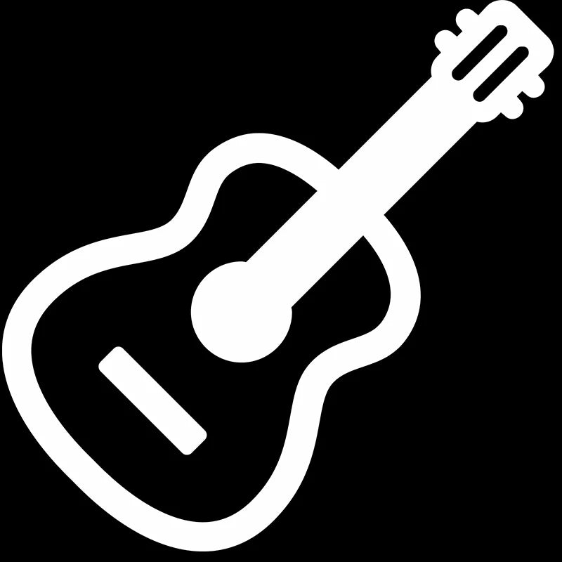 Guitar Music Vinyl Decal Sticker – Black & White PVC Decor Vinyl Decal Sticker Axl