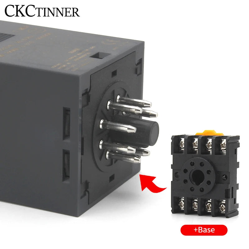DH48S Programmable Time Delay Relay 24V/220V + Socket Base Programmable Time Relay Axl