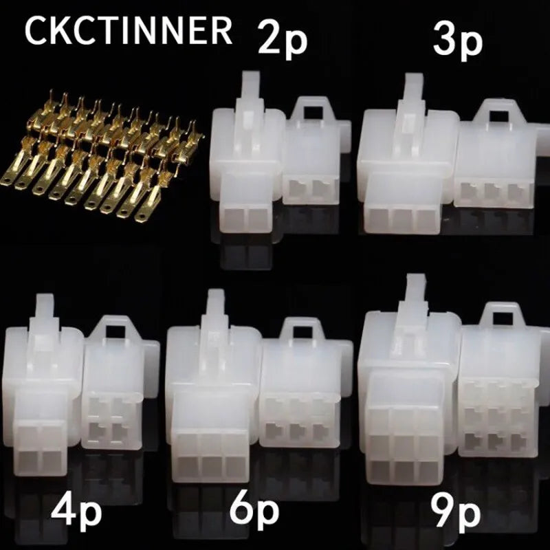 2.8mm Automotive Electrical Connector Kit – 10 Sets, 2–9 Pin Automotive Connector Kit Axl