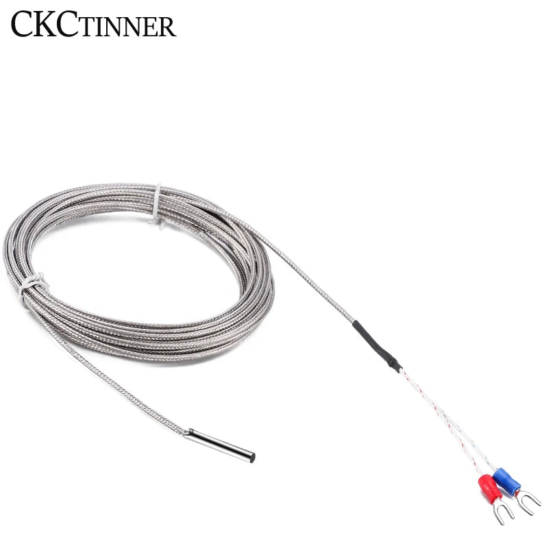 Type K Thermocouple Probe Sensor 4×30mm Shielded Wire 1–5M Temperature Sensor Probe Axl