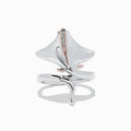 Huitan Fish Ring – Two-Tone CZ Adjustable Hip Hop Ring Fashion Ring Axl F1184 resizable
