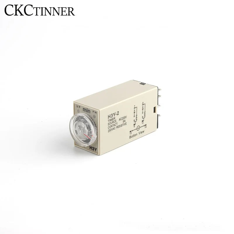 H3Y-2 AC220V Time Delay Relay Timer with 8-Pin Base Socket Time Delay Relay Axl