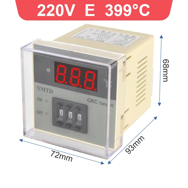 XMTD-2001 PID Digital Temperature Controller K/E/PT100 0-999℃ Temperature Controller Axl 220V E 399