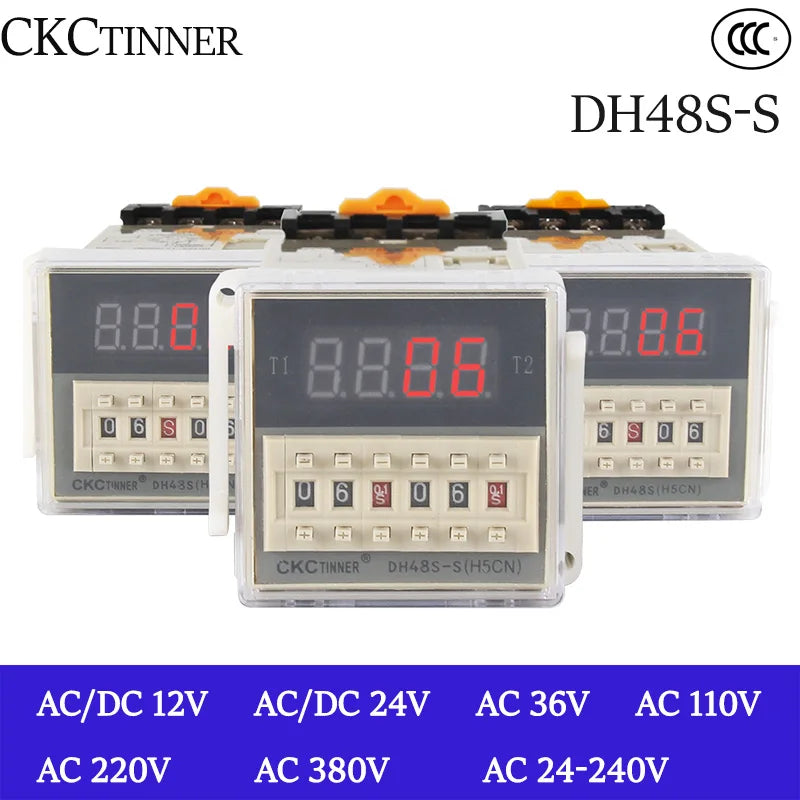 DH48S-S Programmable Timer Relay Switch 12V–380V | 0.1S–99H Timer Relay Switch Axl