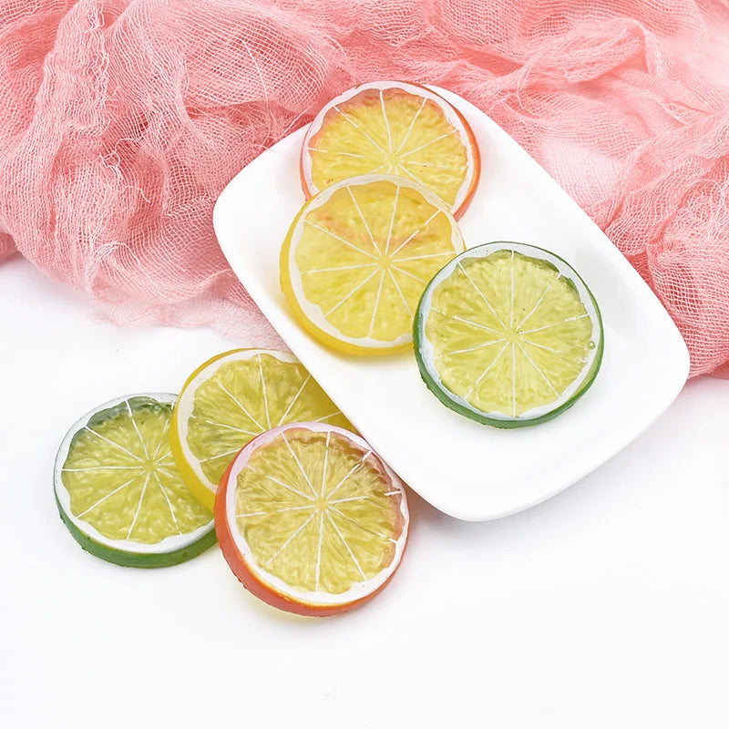 Plastic Lemon Slice Decorations 10 & 30 Pcs | DIY Craft Craft Decorations Axl