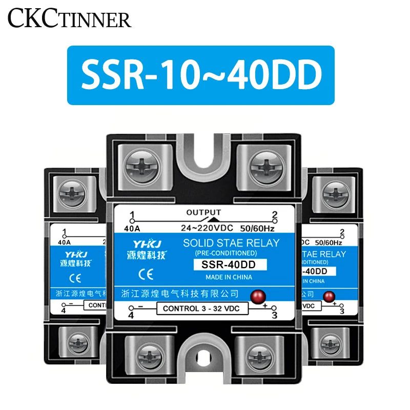 DC-DC Solid State Relay SSR 10DD 25DD 40DD with Heat Sink Solid State Relay Axl