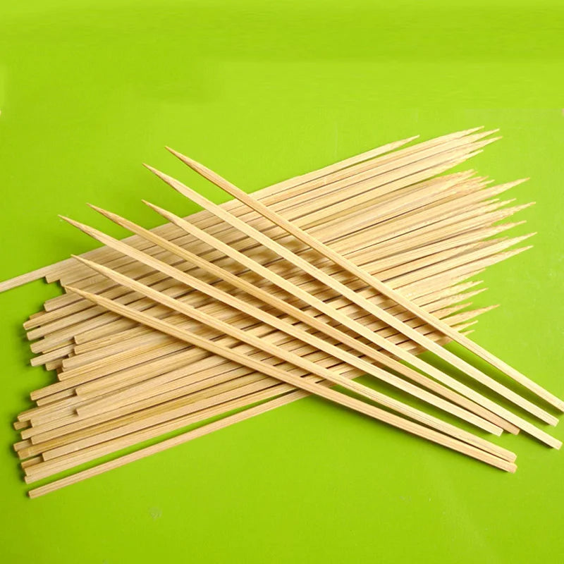 Square Bamboo BBQ Skewers 18cm – 100/200/500 Pack Grill Sticks BBQ Bamboo Skewers Axl 200pcs Bamboo sticks