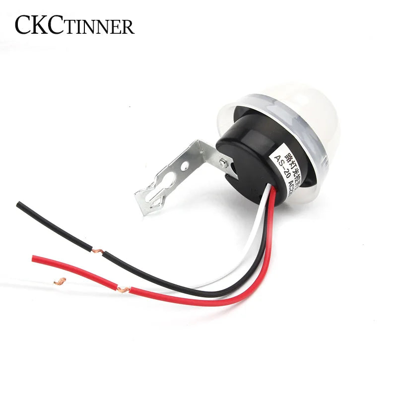 AS-20 Photocell Light Switch – Auto Dusk-to-Dawn, 110V/220V/DC12V Photocell Sensor Switch Axl