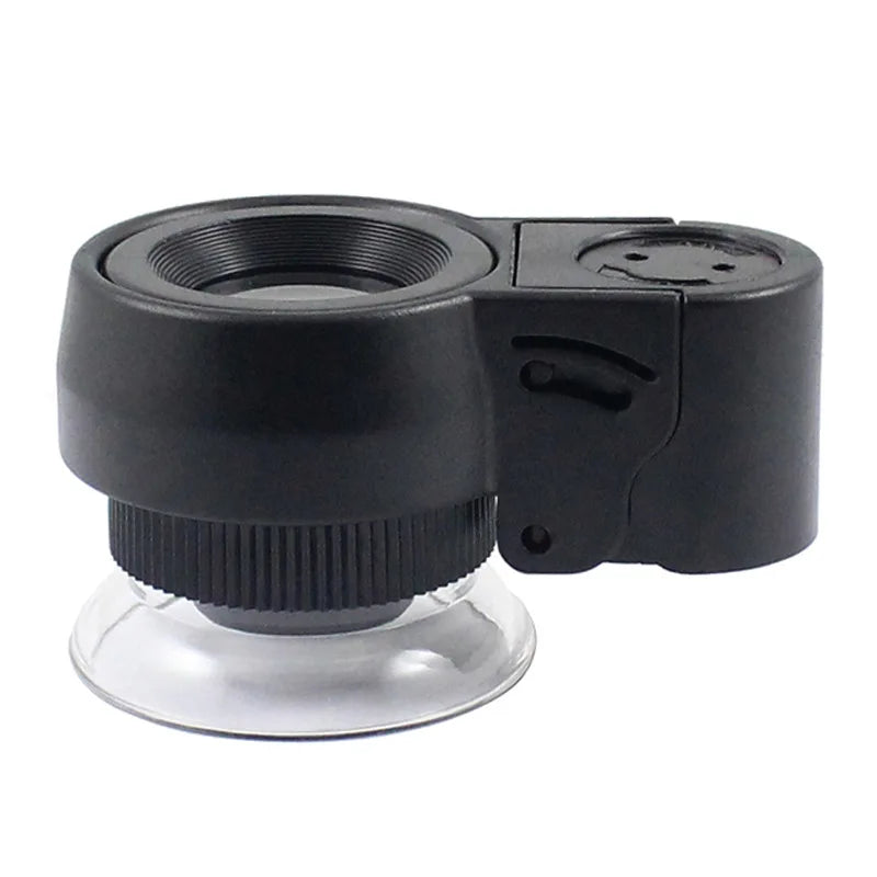 45x LED Handheld Magnifying Glass – Pocket Microscope & Holster LED Magnifying Glass Axl