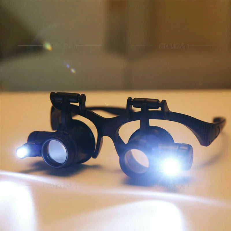 Head Mounted Magnifier with LED Light | Jewelry & Watch Repair Head Magnifier Axl