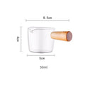 Japanese Glass Sauce Dish with Acacia Wood Handle | KEMORELA Glass Dipping Bowl Axl Small1PCS