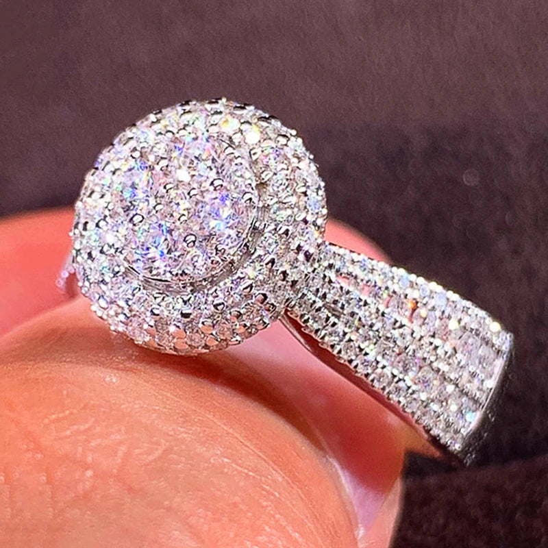 Huitan Bow Ring Women – CZ Silver Wedding & Engagement Band Fashion Ring Axl F1334 9