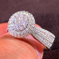 Huitan Bow Ring Women – CZ Silver Wedding & Engagement Band Fashion Ring Axl F1334 9