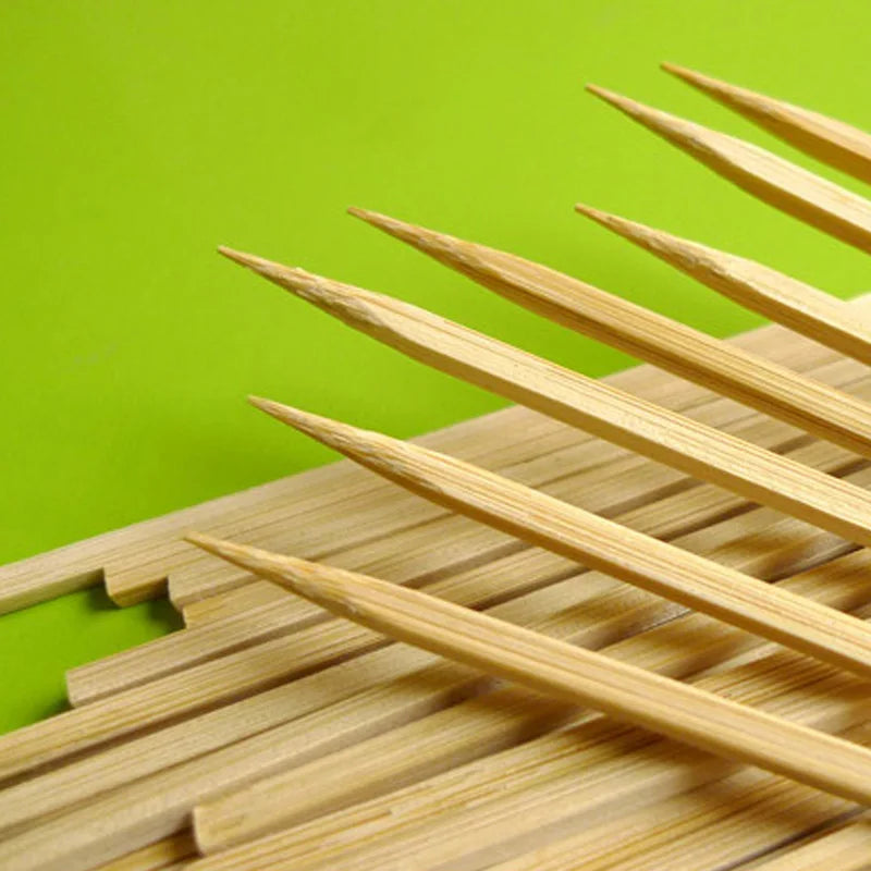 Square Bamboo BBQ Skewers 18cm – 100/200/500 Pack Grill Sticks BBQ Bamboo Skewers Axl