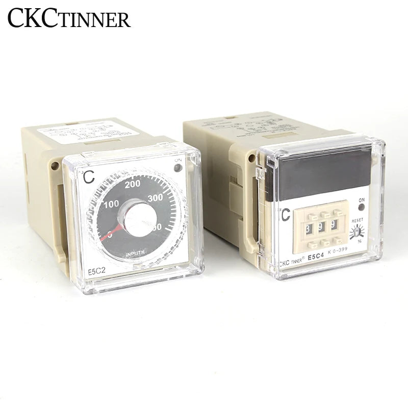 E5C4 Digital Temperature Controller 0-399°C K Type/PT100 220V Temperature Controller Axl