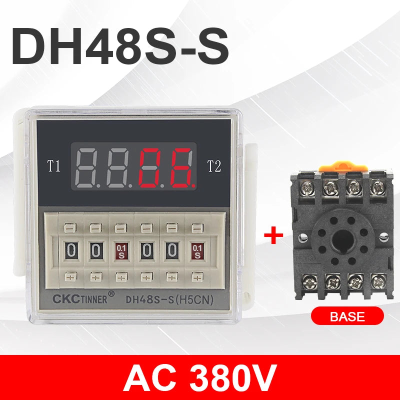 DH48S-S Programmable Timer Relay Switch 12V–380V | 0.1S–99H Timer Relay Switch Axl AC380V