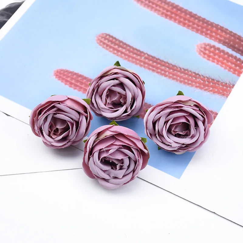 Silk Tea Rose Heads 10/20 Pcs – Artificial Flowers for Wedding Artificial Silk Flowers Axl Color 5 10 Pieces