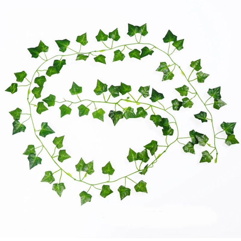 2M Artificial Green Leaf Vine Garland | Wedding & Home Decor Artificial Vine Garland Axl style 1 6pcs