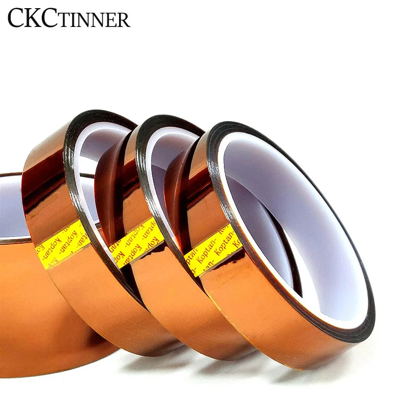 Kapton Polyimide Tape High Temp Resistant 30M | Multi-Width Polyimide Insulation Tape Axl