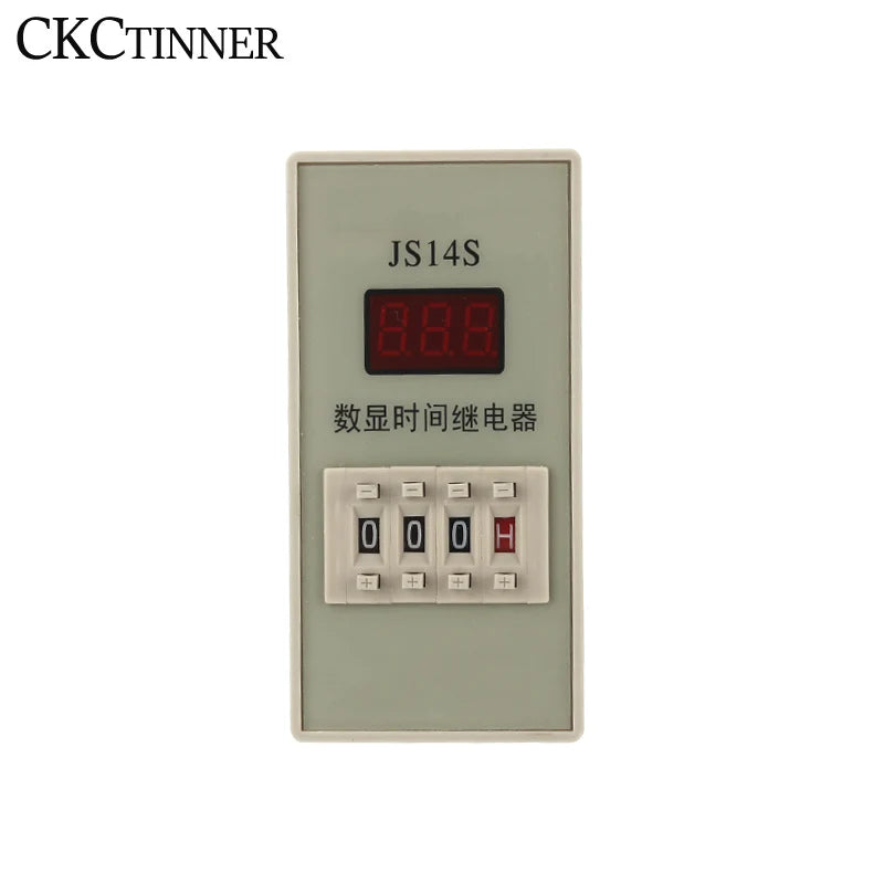 JS14S Digital Time Relay AC 220V 380V DPDT Delay Timer + Socket Time Relay Timer Axl