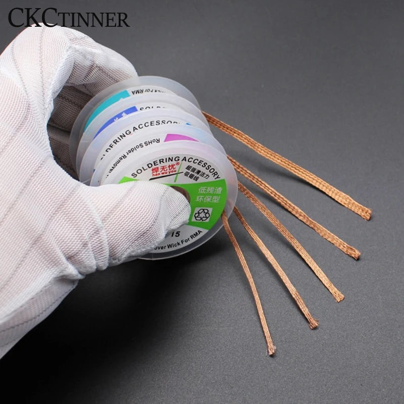 Desoldering Wick Solder Braid 1.5–3.5mm | PCB Tin Removal Tool Desoldering Wick Axl