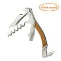 Laguiole Wood Handle Corkscrew Wine Opener – Stainless Steel Wine Corkscrew Opener Axl Olive Wood