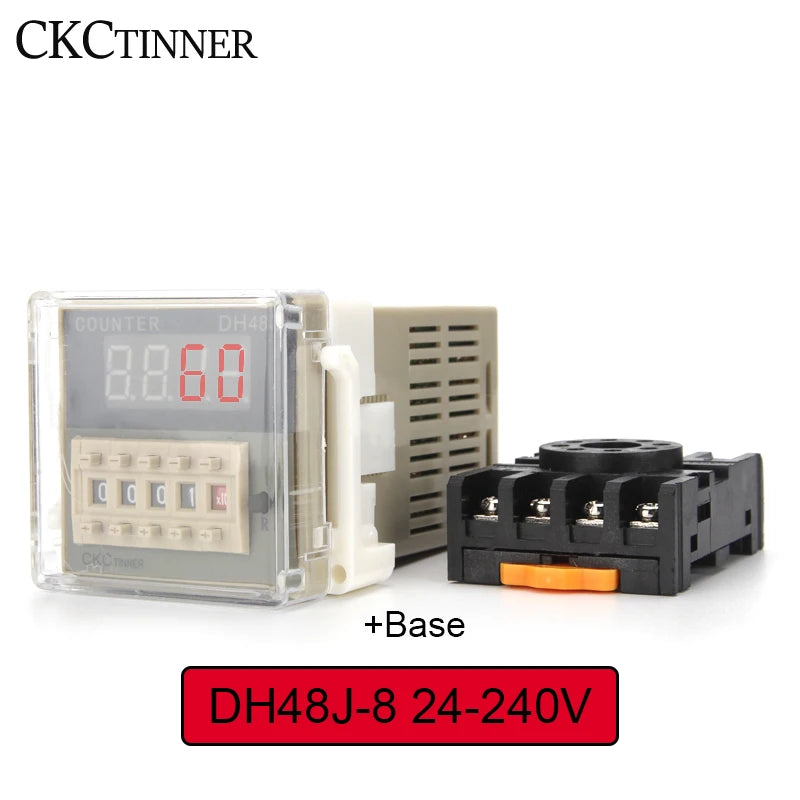 DH48J-8 Preset Digital Counter LCD Relay 1–999900 | CKCTINNER Digital Preset Counter Axl ACDC 24-240V