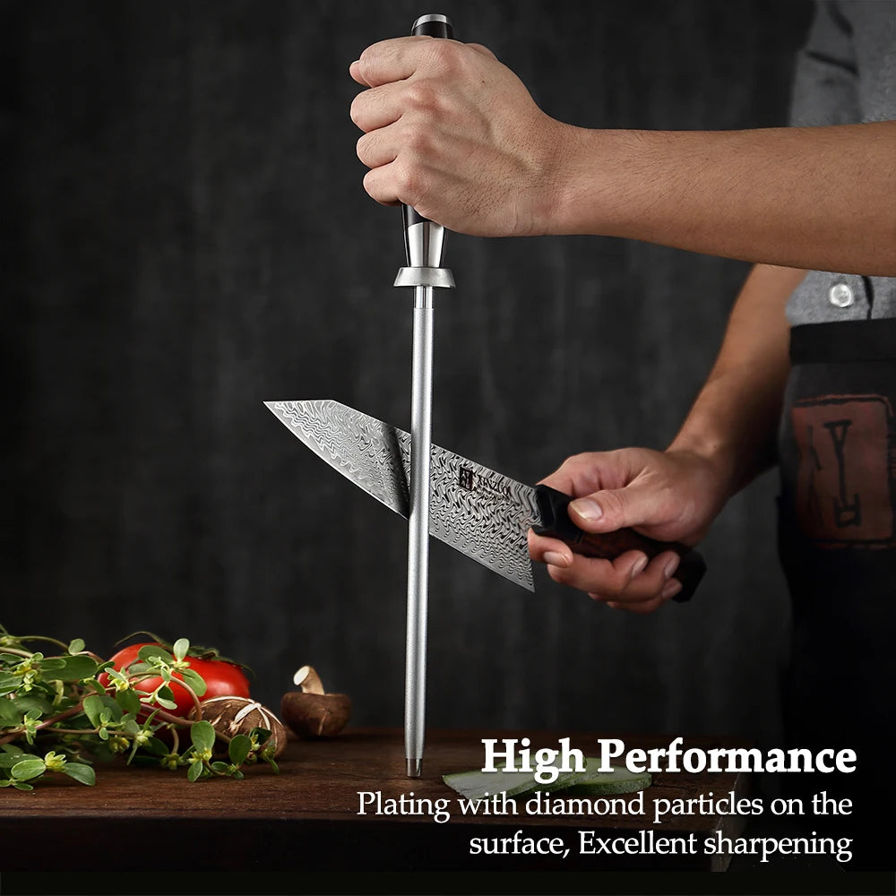XINZUO Diamond Sharpening Rod – Professional Knife Honing Steel Knife Honing Rod Axl
