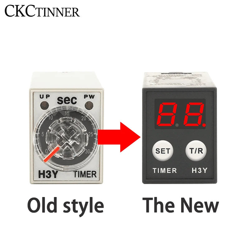 H3Y-2/H3Y-4 Digital Time Relay + Base Socket | 12V–220V Digital Time Relay Axl