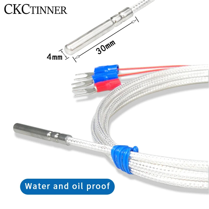 PT100 Stainless Steel RTD Temperature Sensor Probe | 0.5–5M Temperature Sensor Probe Axl