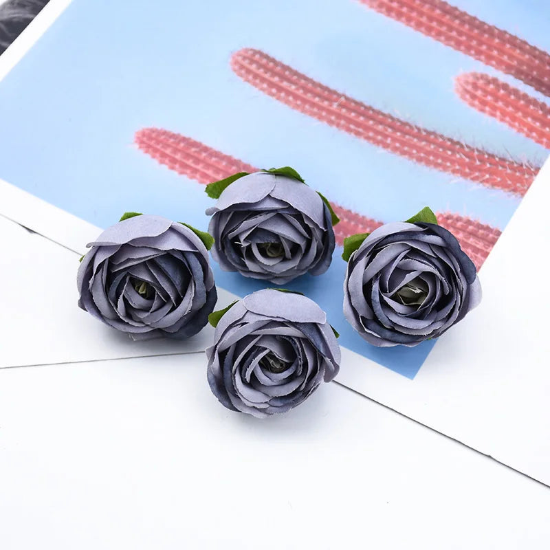Silk Tea Rose Heads 10/20 Pcs – Artificial Flowers for Wedding Artificial Silk Flowers Axl Color 8 10 Pieces