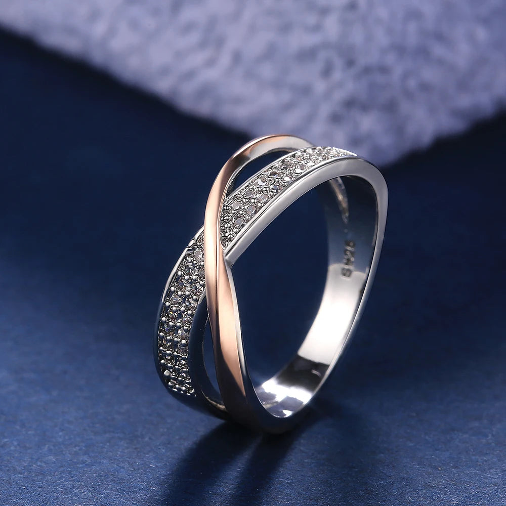 Huitan Women's Cross Ring – Cubic Zirconia Fashion Jewelry Fashion Ring Axl