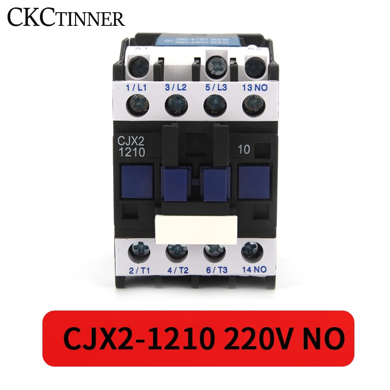 CJX2-12 AC Contactor 12A 3P+1NO DIN Rail 24V–380V CE AC Contactor Axl CJX2 220V NO