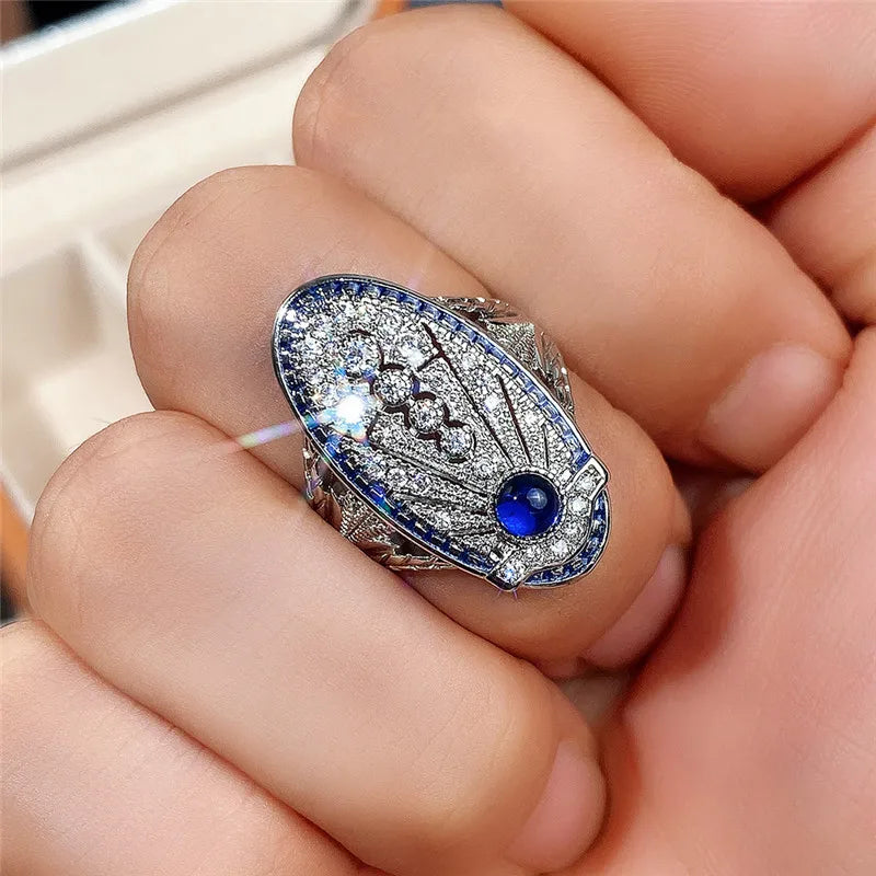 Huitan Women's Cubic Zirconia Geometric Ring – Brass Band Fashion Ring Axl