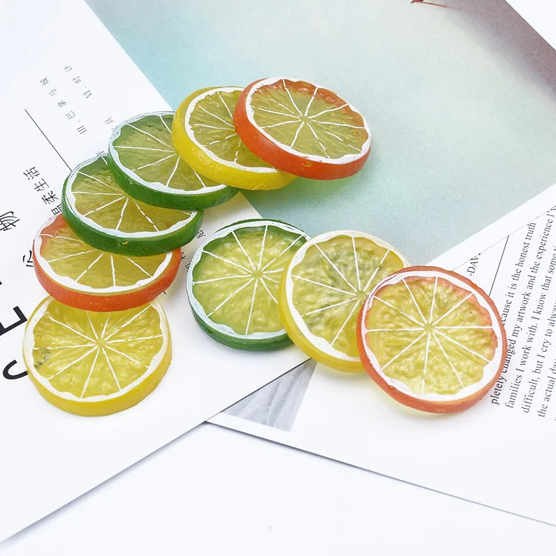 Plastic Lemon Slice Decorations 10 & 30 Pcs | DIY Craft Craft Decorations Axl