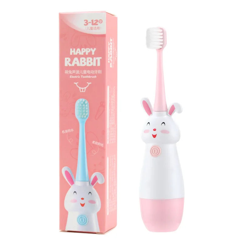 BALASHOV Kids Electric Toothbrush – Bunny Design Ages 3–12 Kids Electric Toothbrush Axl Pink