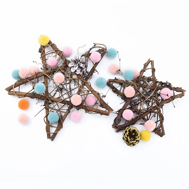 Rattan Pentagram Vine Decoration – 1 or 3 Pcs Hanging Decor Hanging Rattan Decor Axl