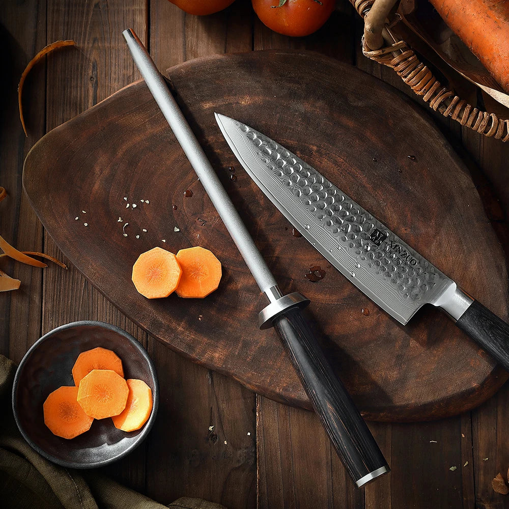 XINZUO Diamond Honing Steel Rod – Knife Sharpener Knife Honing Rod Axl