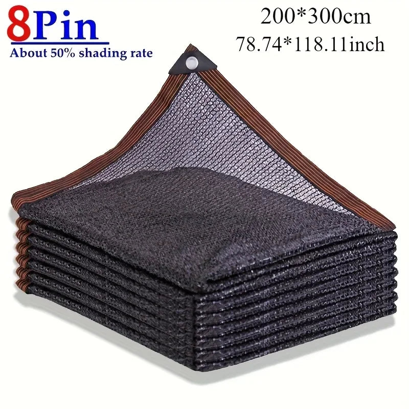 8-Pin Black HDPE Anti-UV Sun Shade Net – Pergola & Greenhouse Sun Shade Net Axl