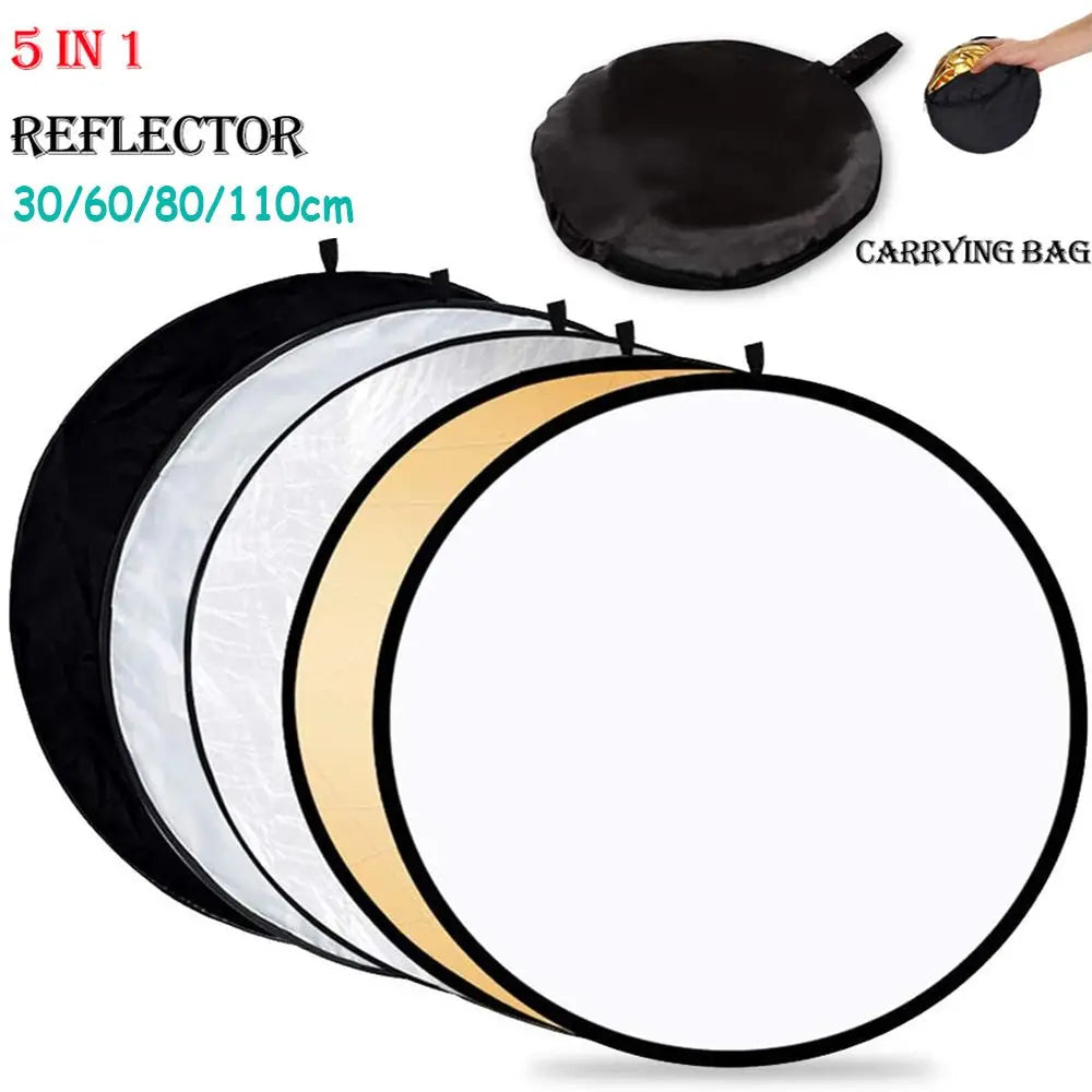 80cm 5-in-1 Collapsible Photography Reflector + Carry Bag Photography Reflector Axl