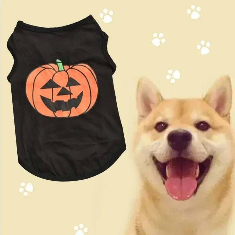 Halloween Pumpkin Pet Costume Shirt – Dog & Cat Cotton Pet Costume Shirt Axl