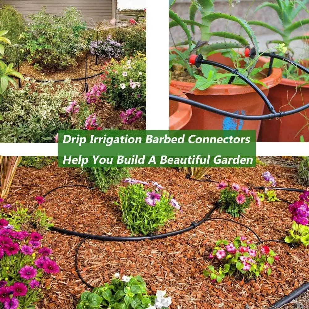 50-Pack Barbed Drip Irrigation Fittings – 4/7mm Connectors Drip Irrigation Fittings Axl