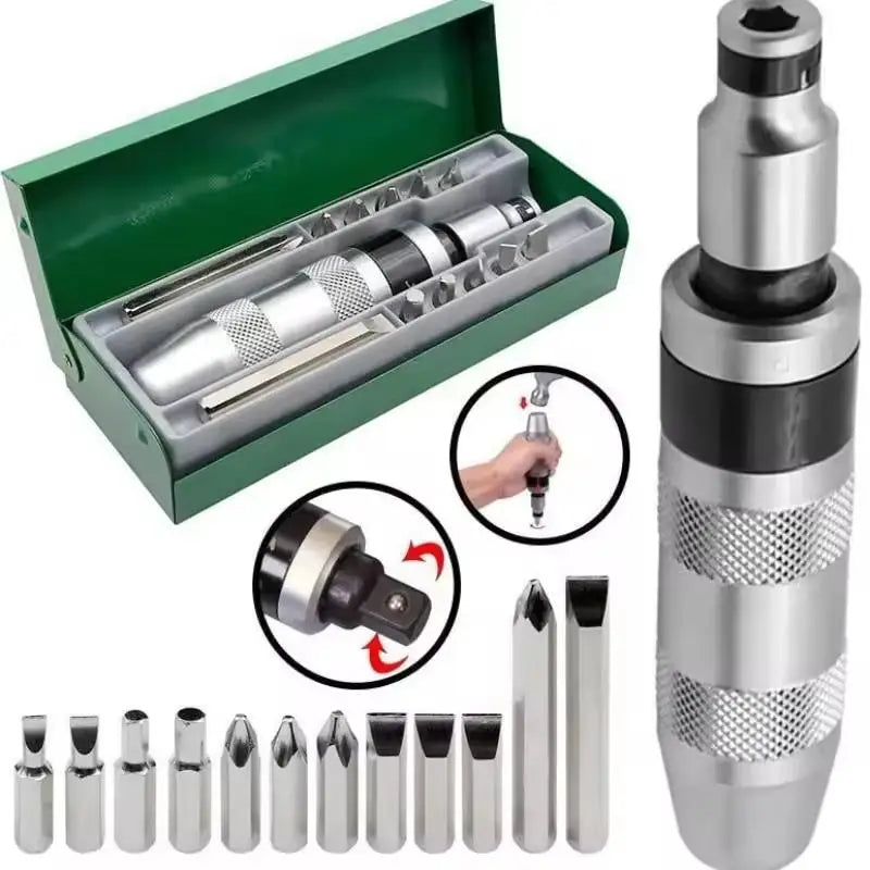 13-Piece CR-V Impact Screwdriver Set | Chrome Vanadium Steel Impact Screwdriver Set Axl