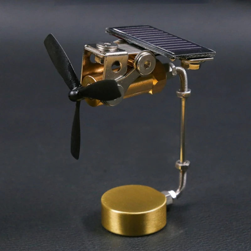 Solar Windmill Figurine – Metal Desktop Ornament & Gift Solar Desktop Figurine Axl Solar Ornament