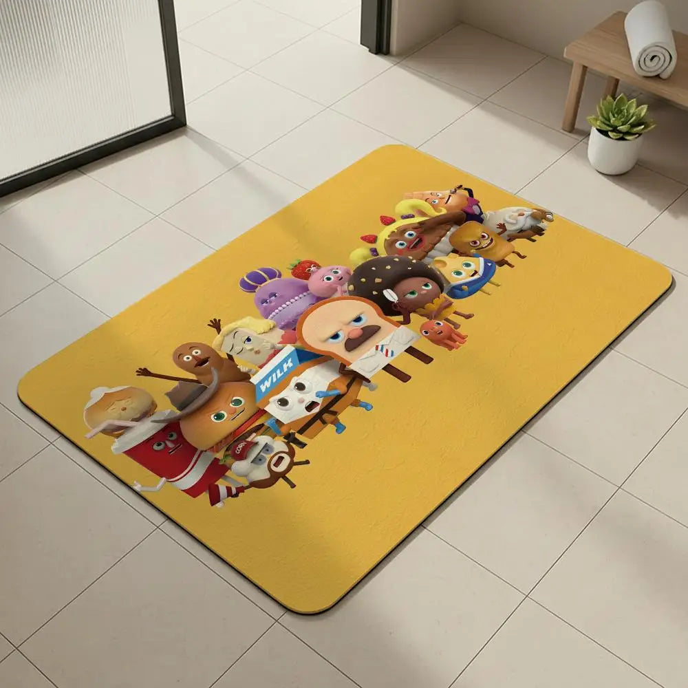 Cartoon Diatomite Bath Mat – Quick Dry Anti-Slip Floor Mat Diatomite Bath Mat Axl White1 30x45cm